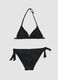 Black triangle bikini in stretch fabric with frills_1