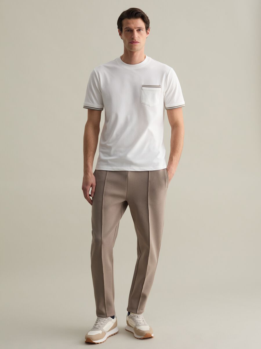 Technical fabric joggers with drawstring_0