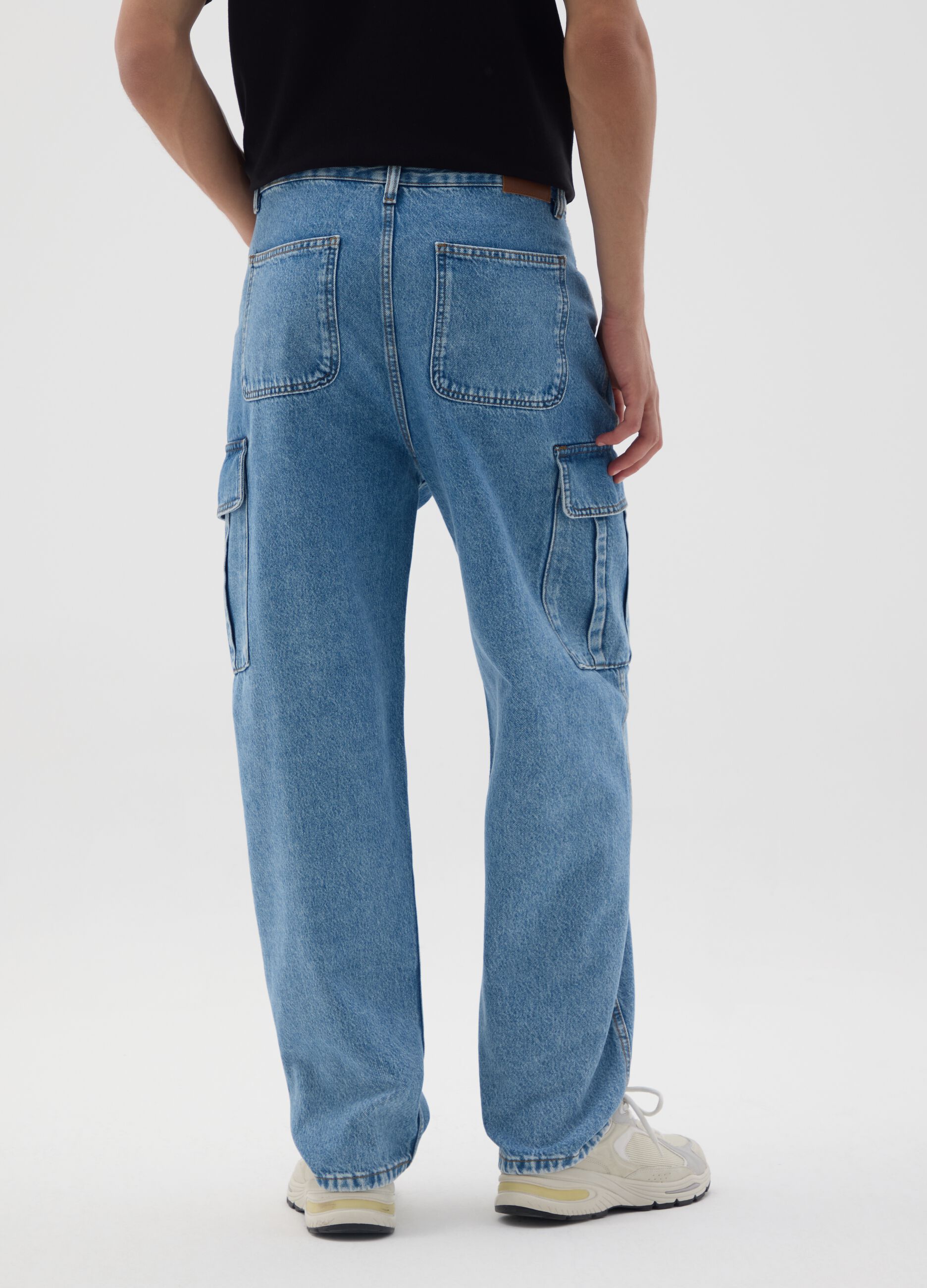 Pure Cotton Denim Wide Leg Jeans