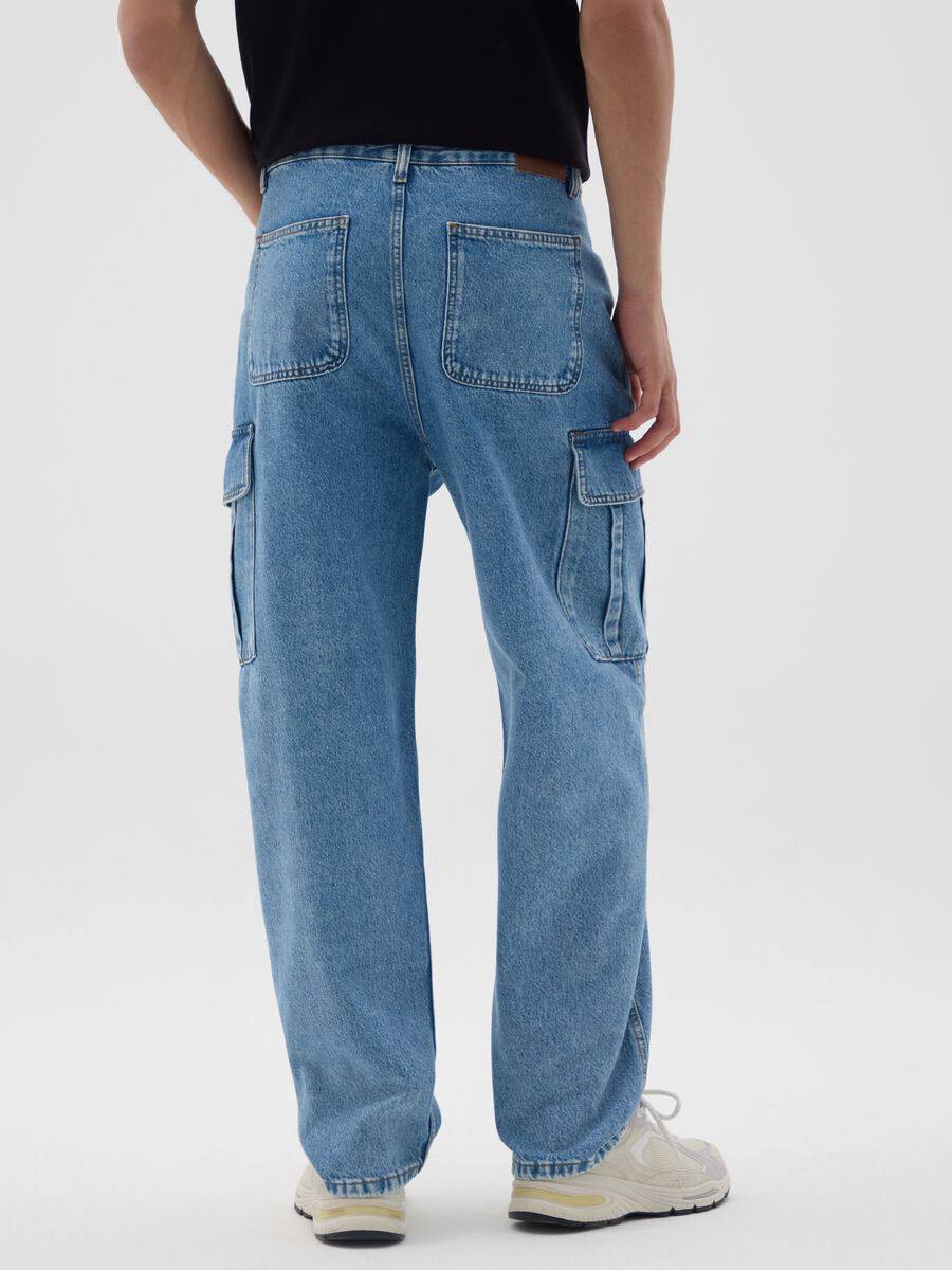 Pure Cotton Denim Wide Leg Jeans_2