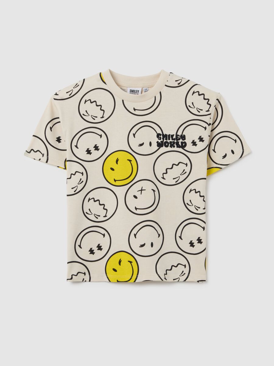 Children's multicolor pure cotton regular fit T-shirt with print_0