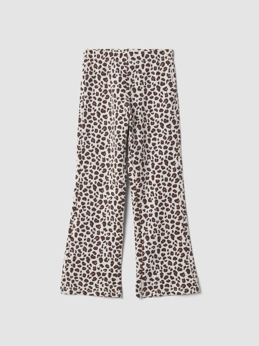 White organic stretch cotton leggings_0