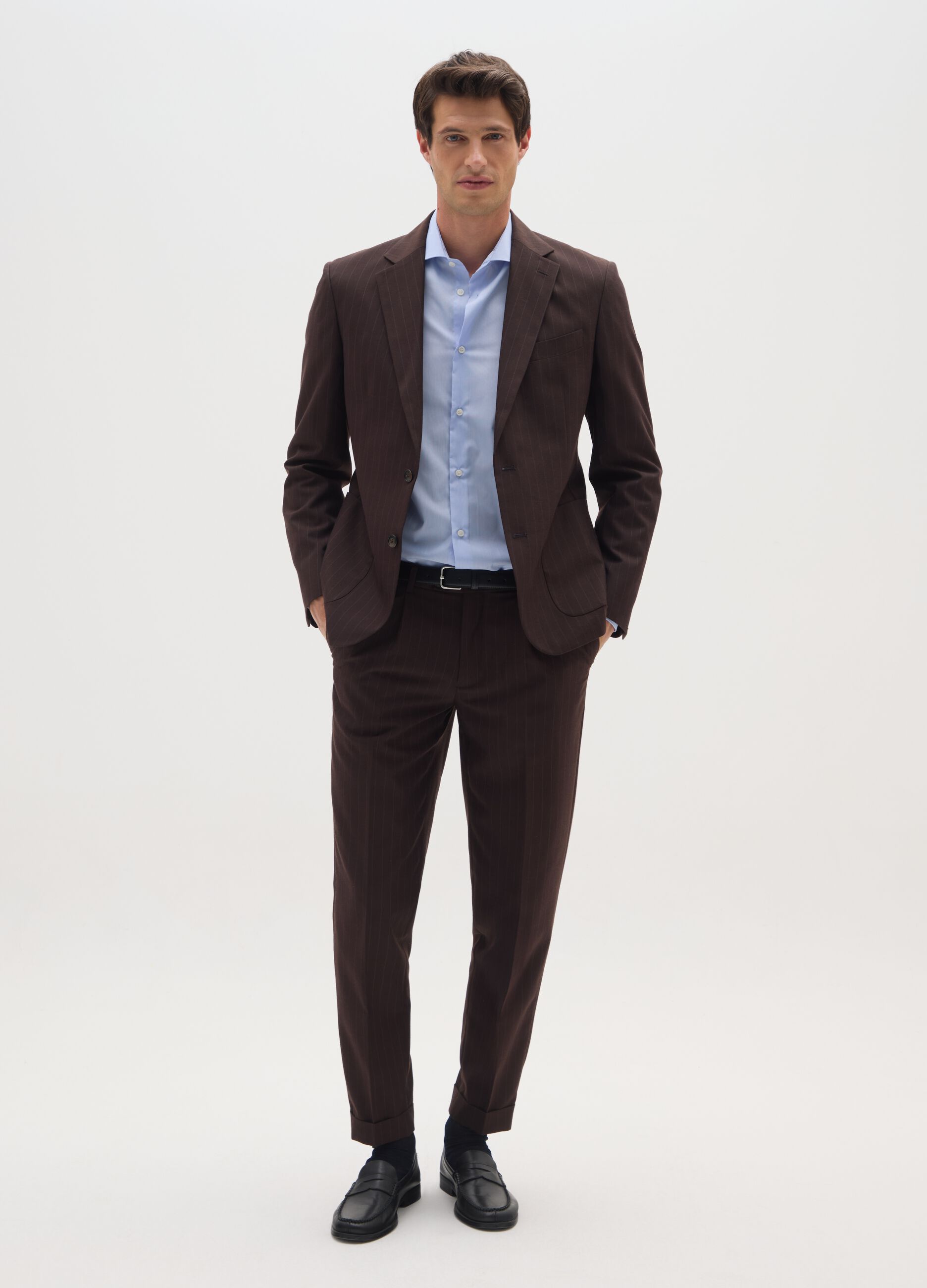 Brown Slim Fit Trousers