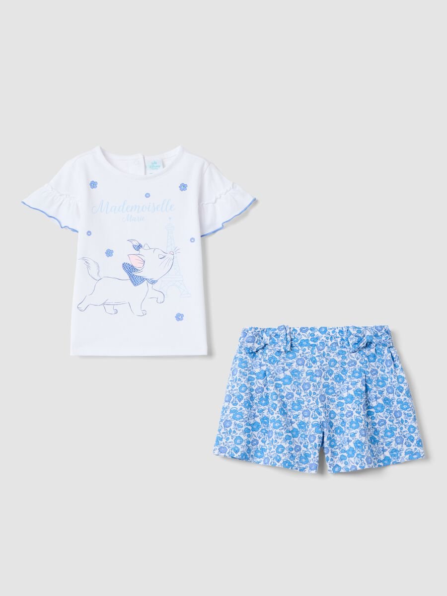Girls&rsquo; multicolour stretch cotton set with The Aristocats print_0