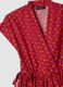 Red pure cotton midi dress with printed pattern_5