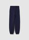 Girls' blue pure cotton trousers regular fit_1