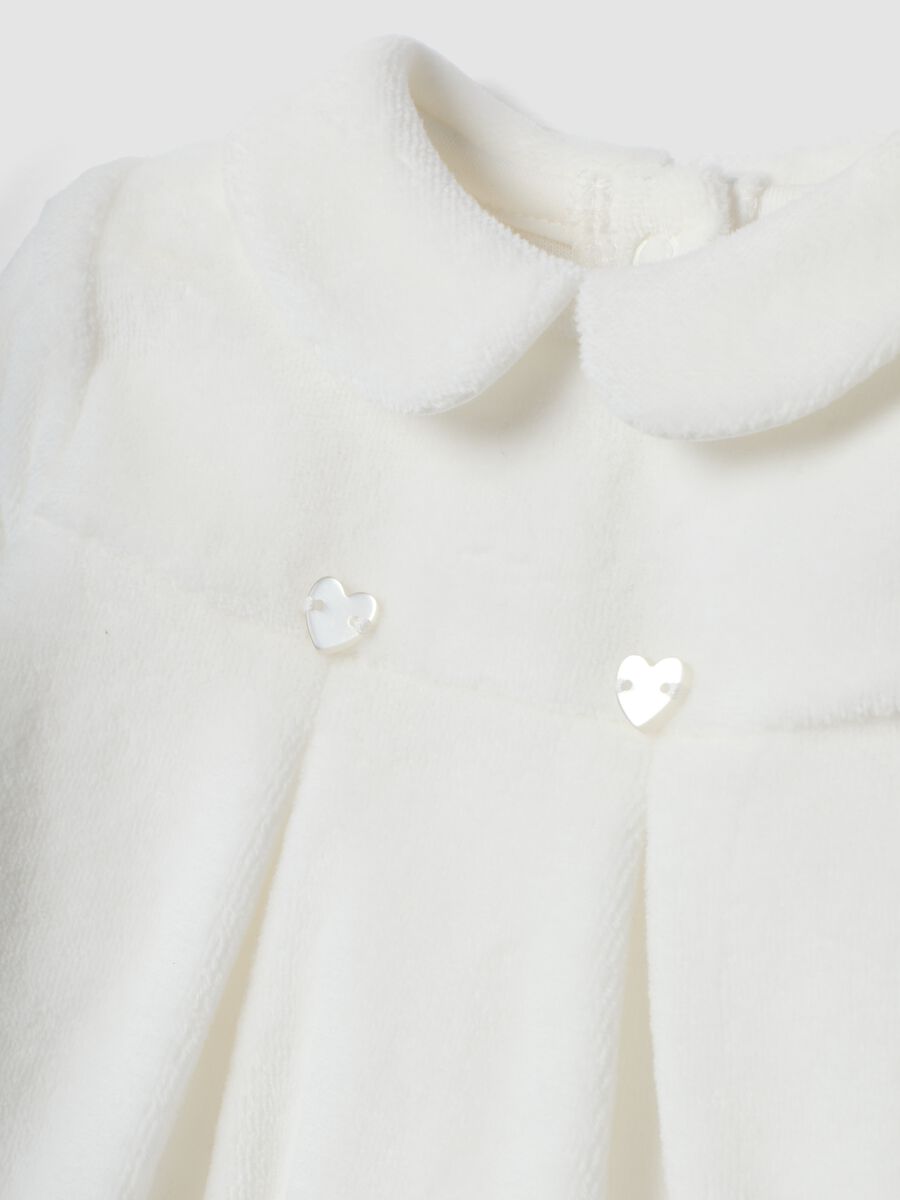 White organic cotton blend set with collar_3