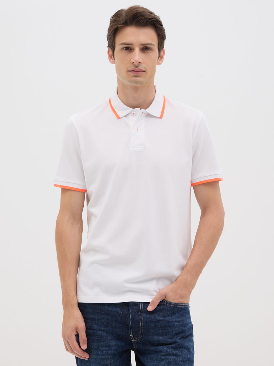 Men's multicolour stretch cotton polo regular fit_0