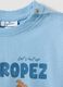 T-shirt in puro cotone azzurro da bimbo regular fit con stampa_2