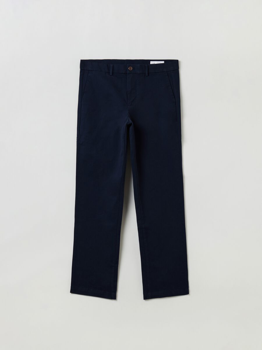 Straight-fit trousers in stretch cotton_3