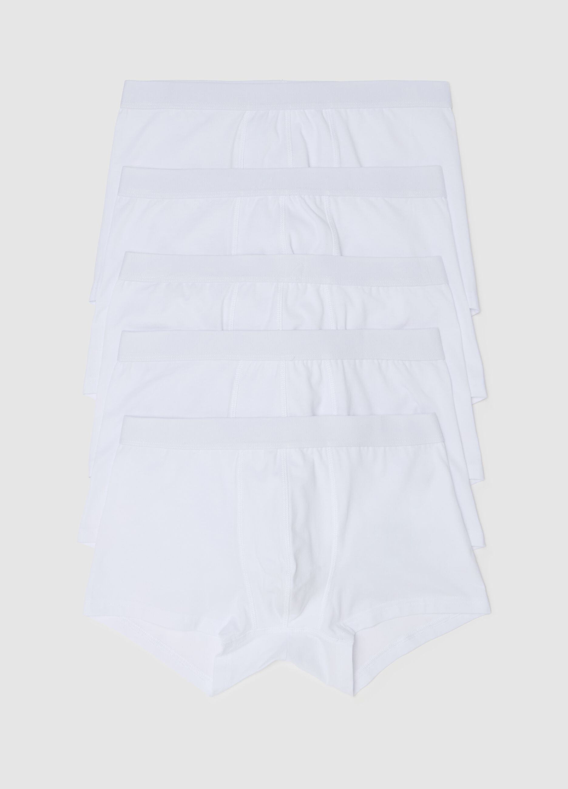 Five-pack boxers in organic cotton