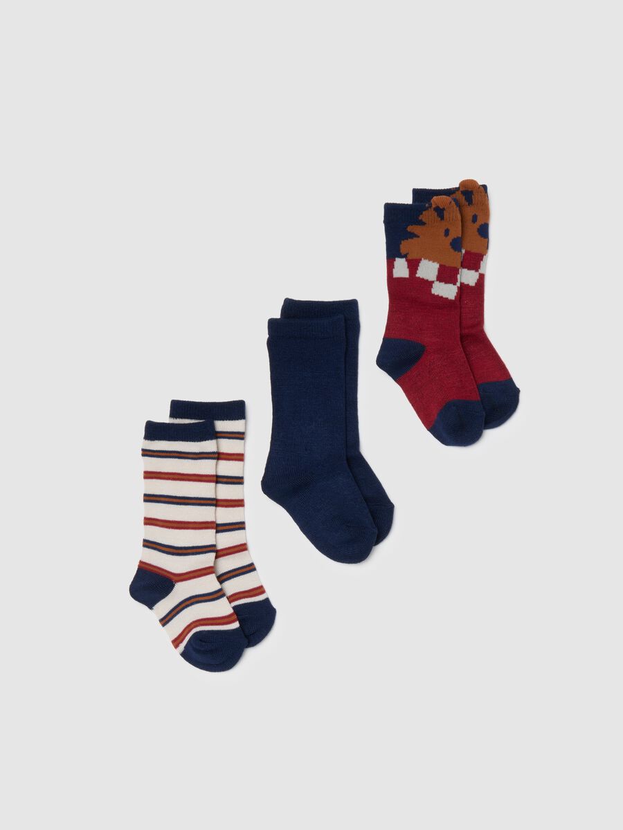 Multicolour Baby Bamboo Blend Long Socks Pack_0