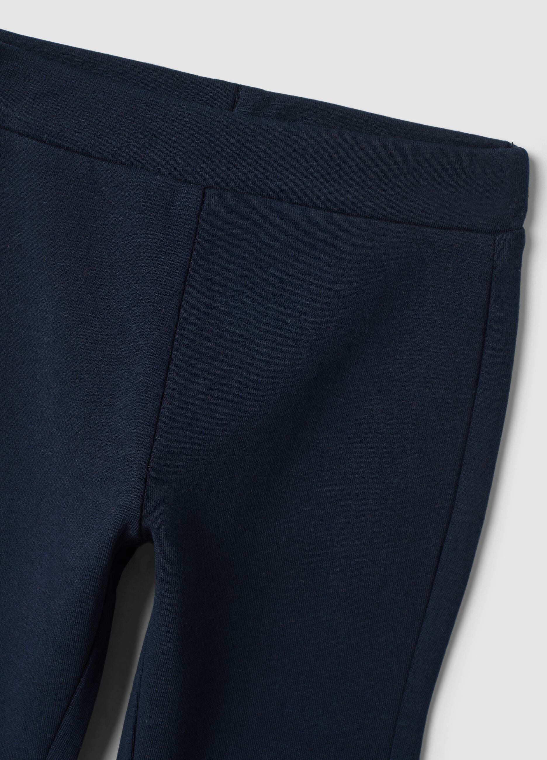 Blue stretch cotton leggings