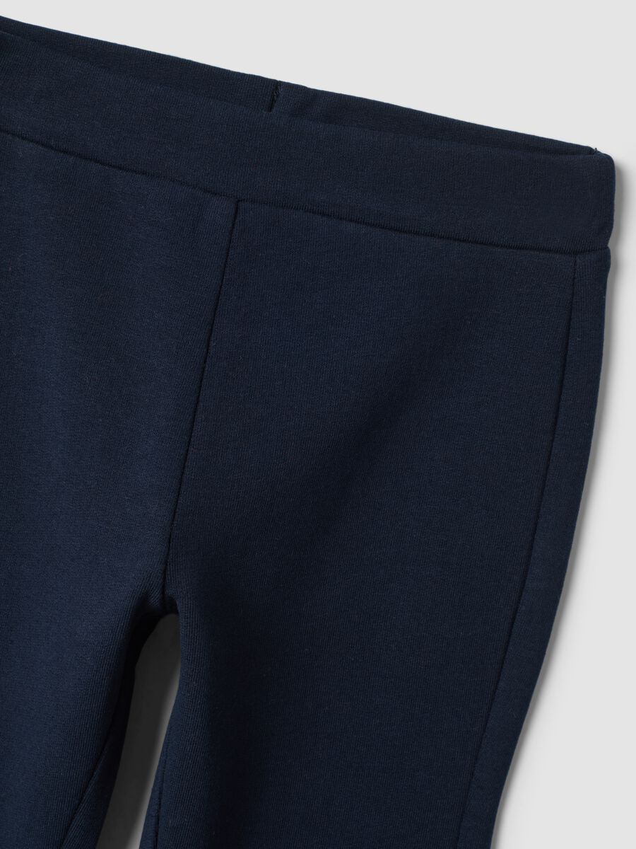 Leggings blu in cotone elasticizzato_2
