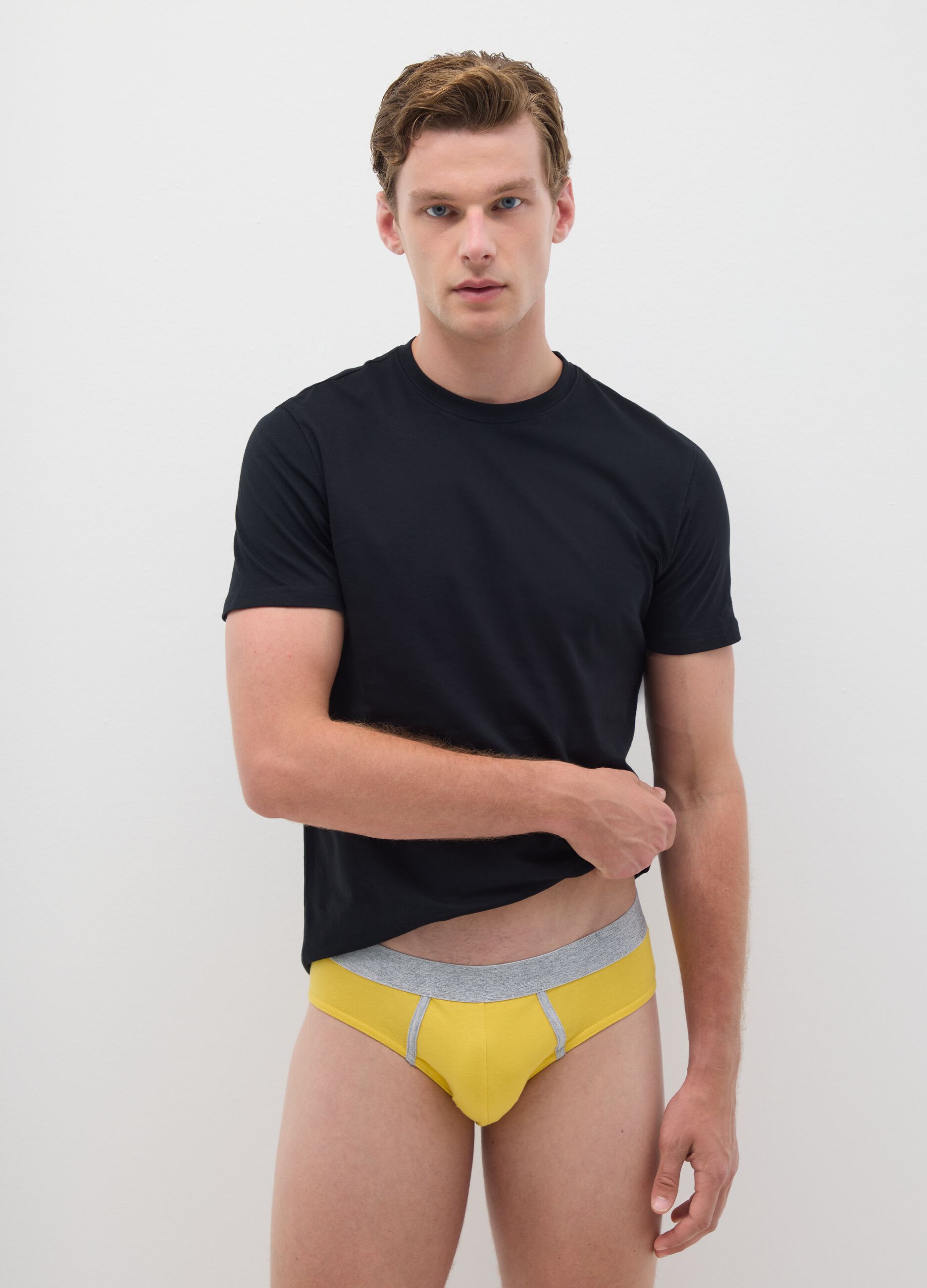 Men's Multicolor Cotton Regular Fit 3-Pack Briefs