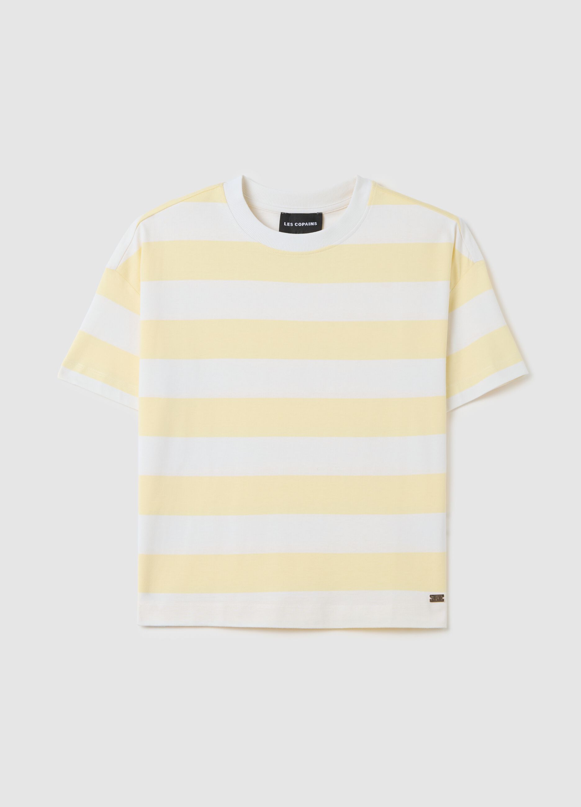 T-shirt da donna in puro cotone multicolor regular fit