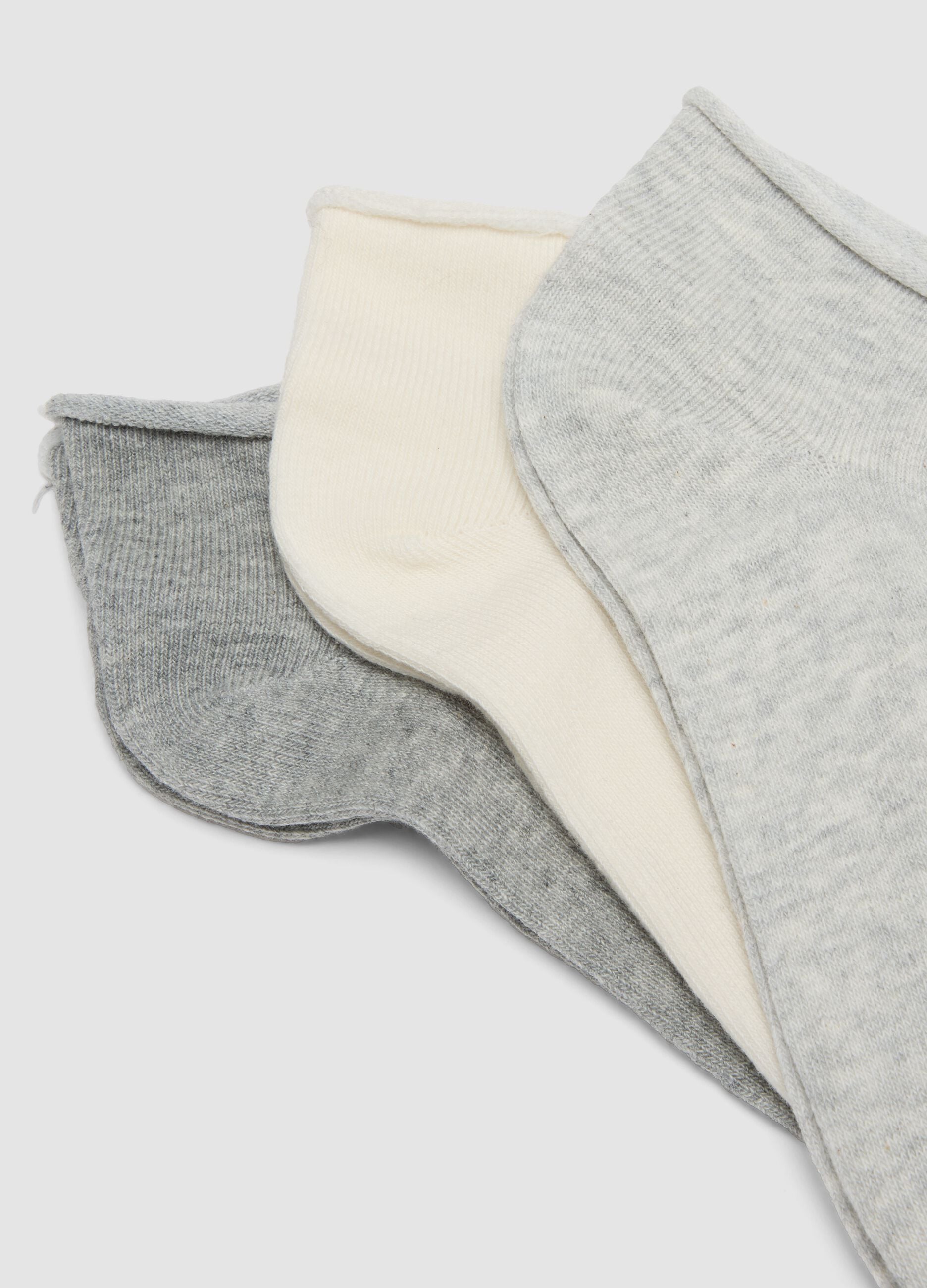 Pack of five multicolour socks in organic cotton blend