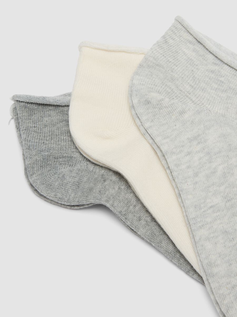 Pack of five multicolour socks in organic cotton blend_1
