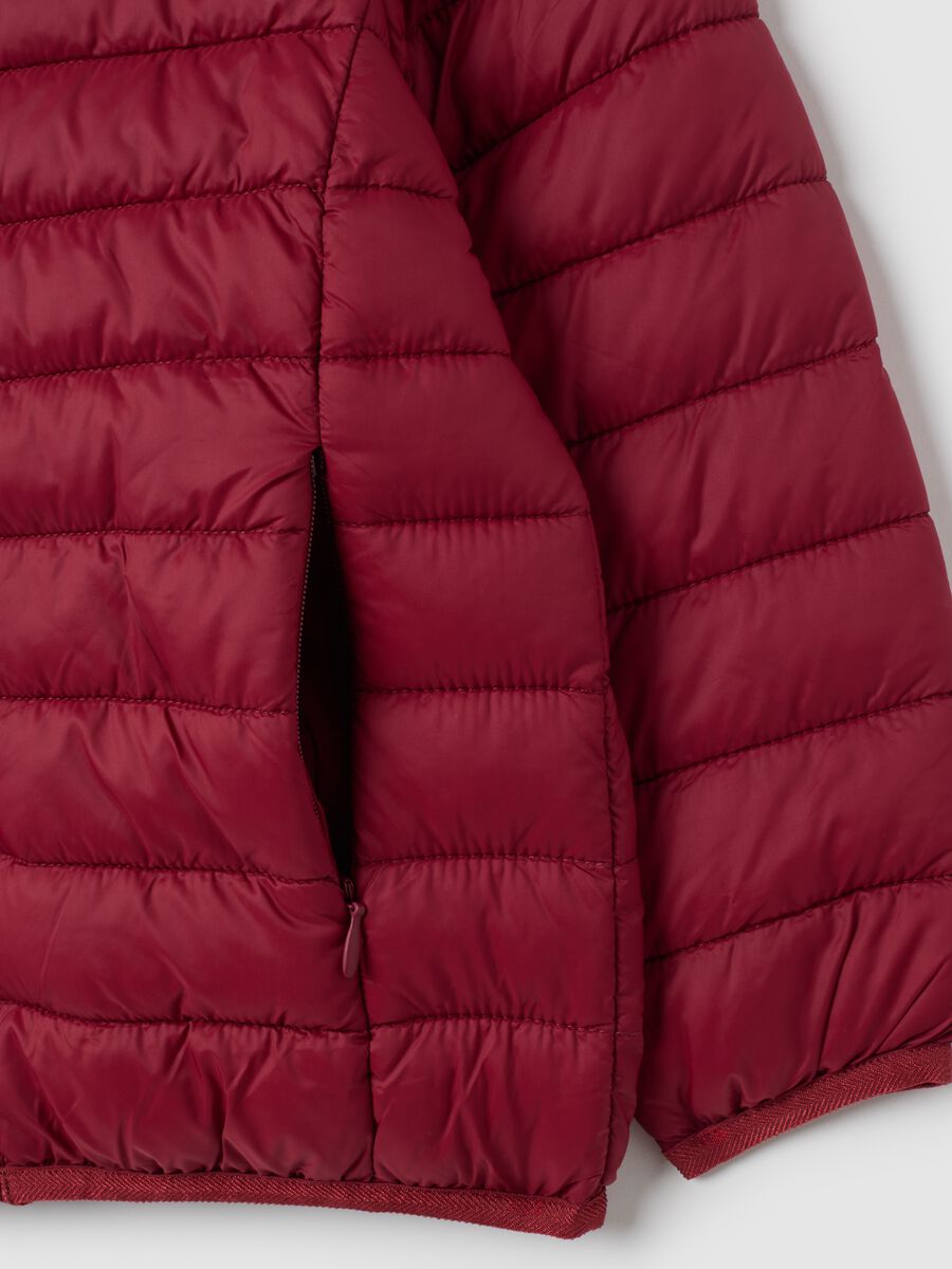 Giacca da bambino in misto rosso regular fit impermeabile_3