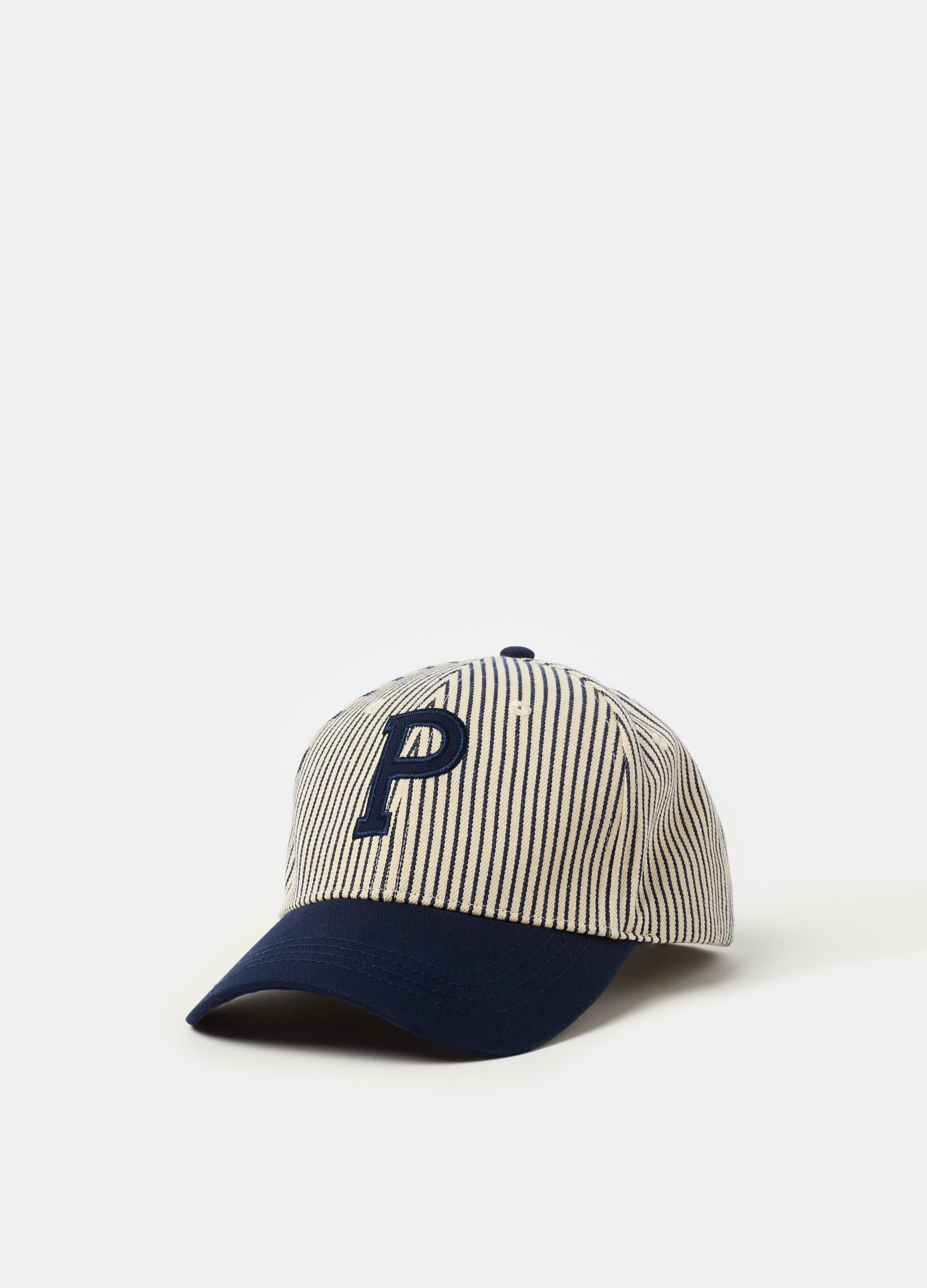Ovs Berretto da baseball a righe con patch logo