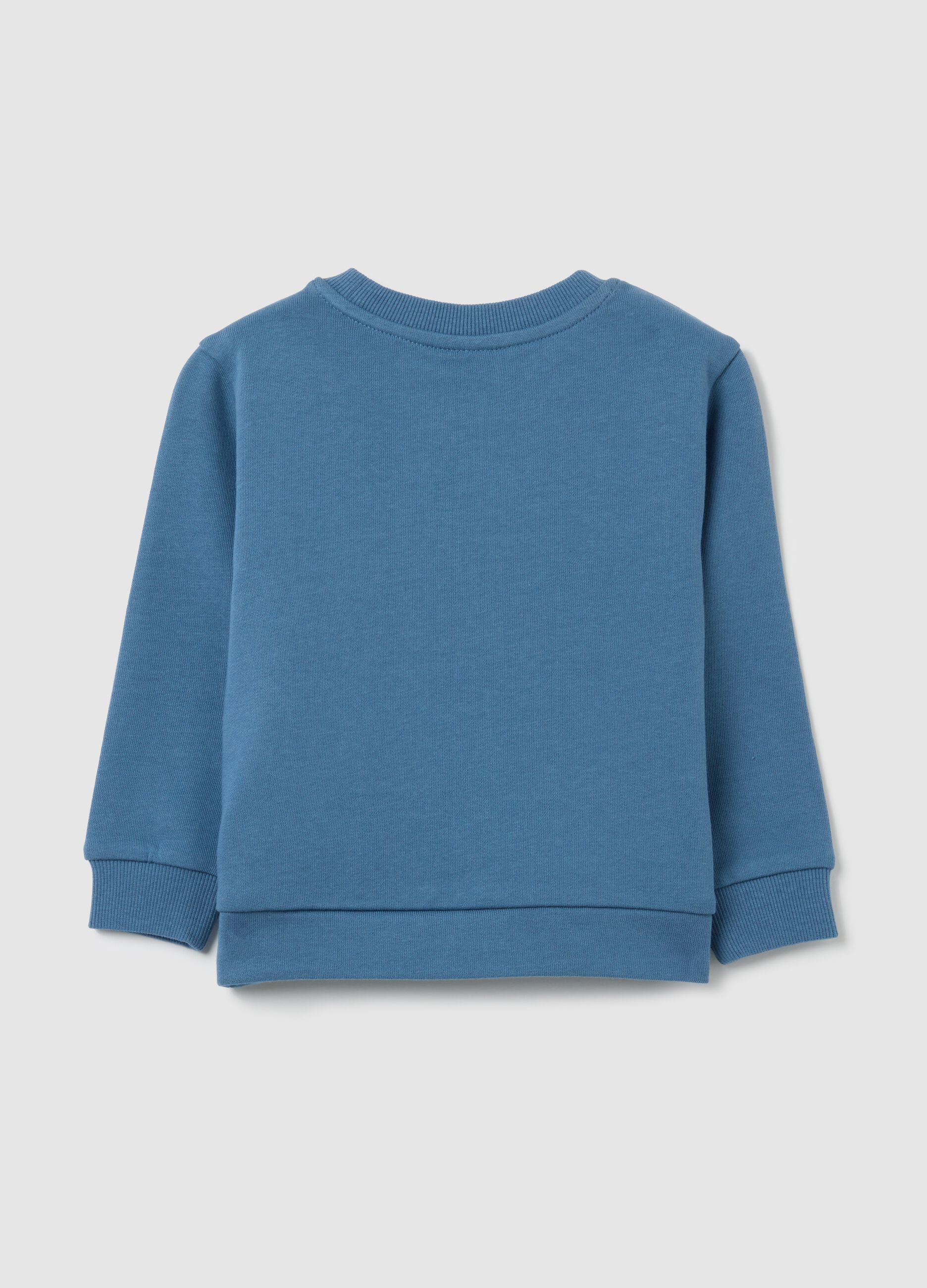 Children's sweatshirt in pure cotton blue with regular fit