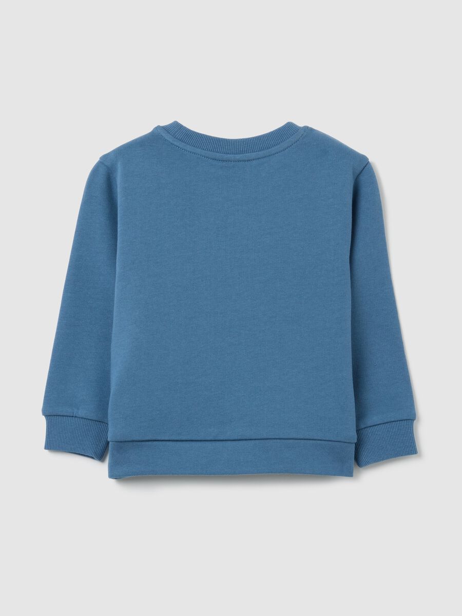 Children's sweatshirt in pure cotton blue with regular fit_1