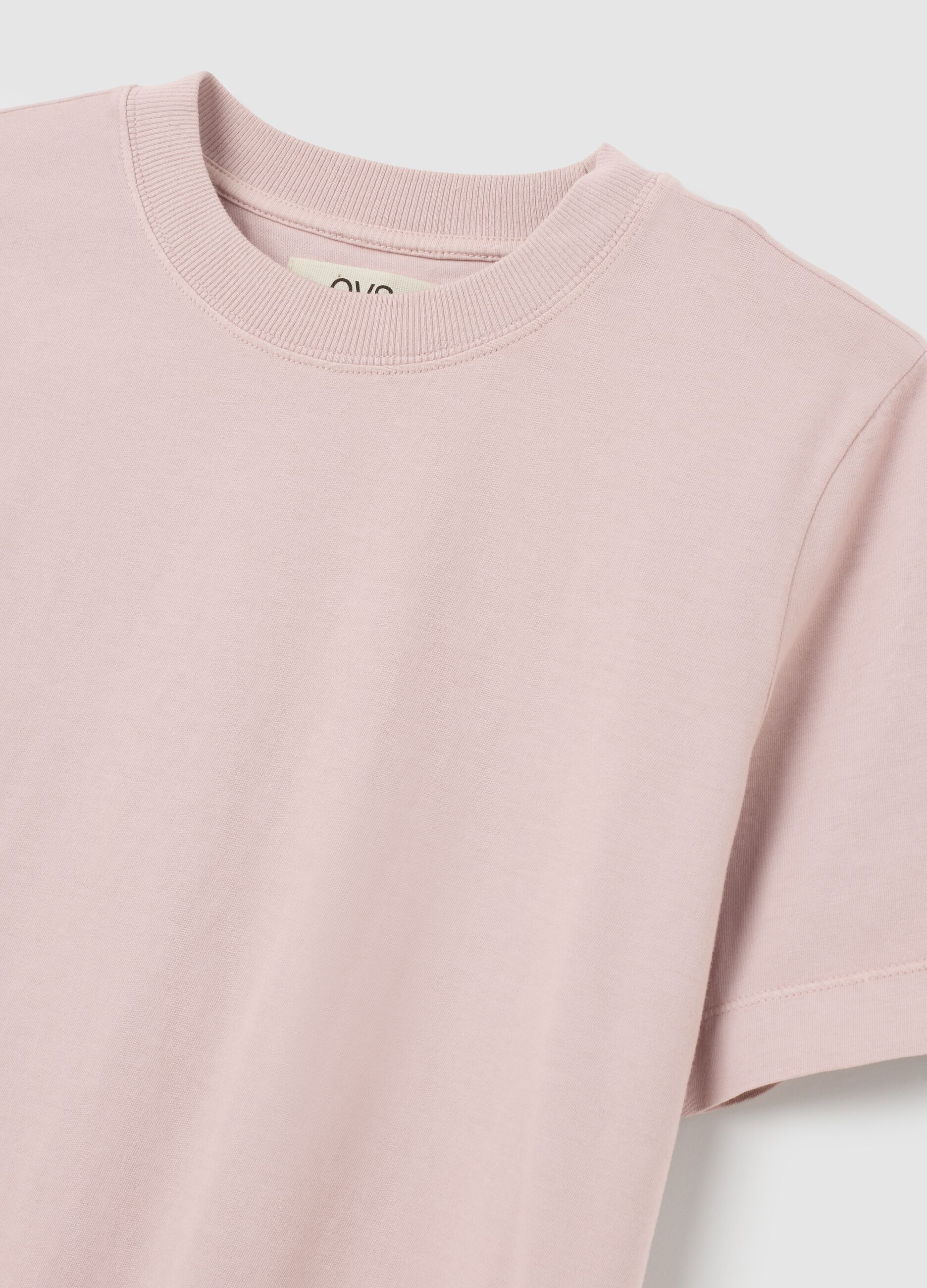 Regular fit pink T-shirt in pure Italian cotton