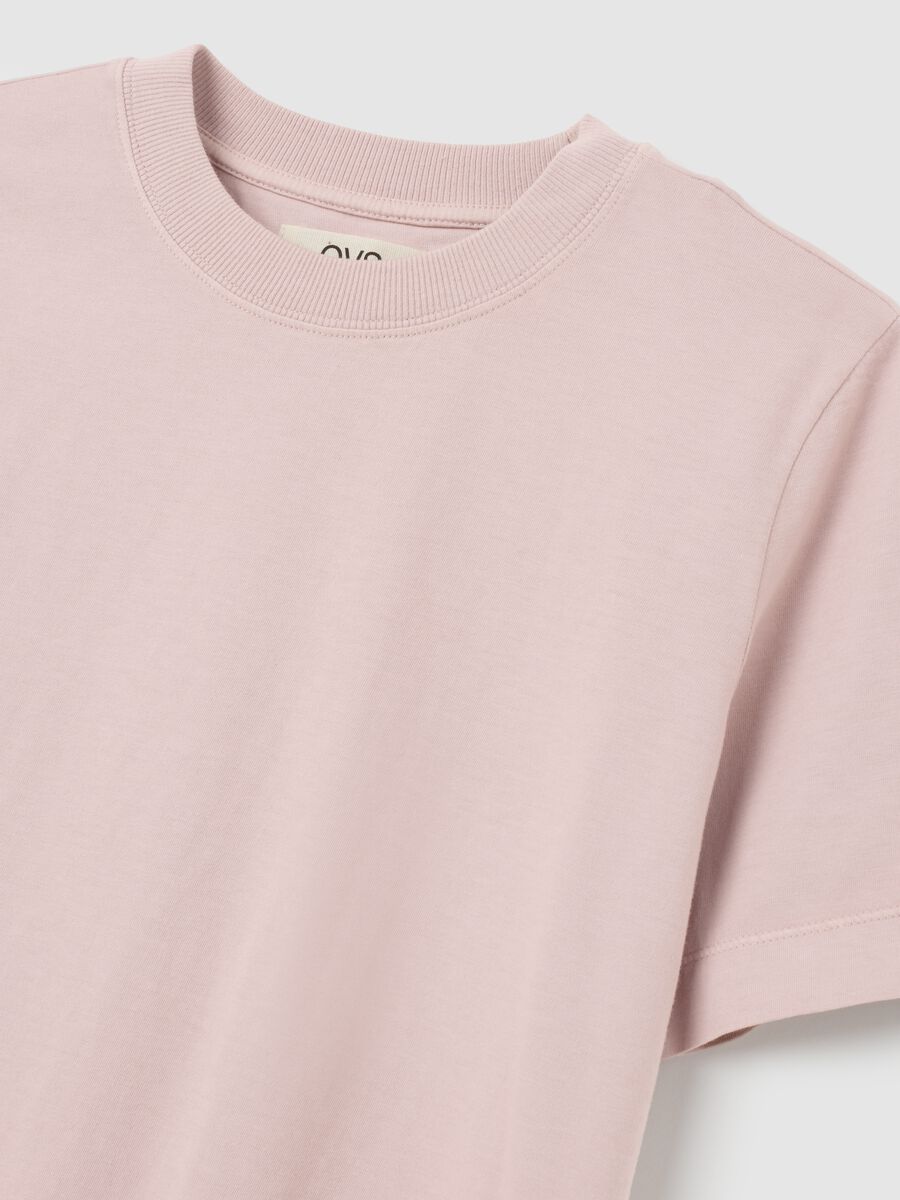 Regular fit pink T-shirt in pure Italian cotton_5