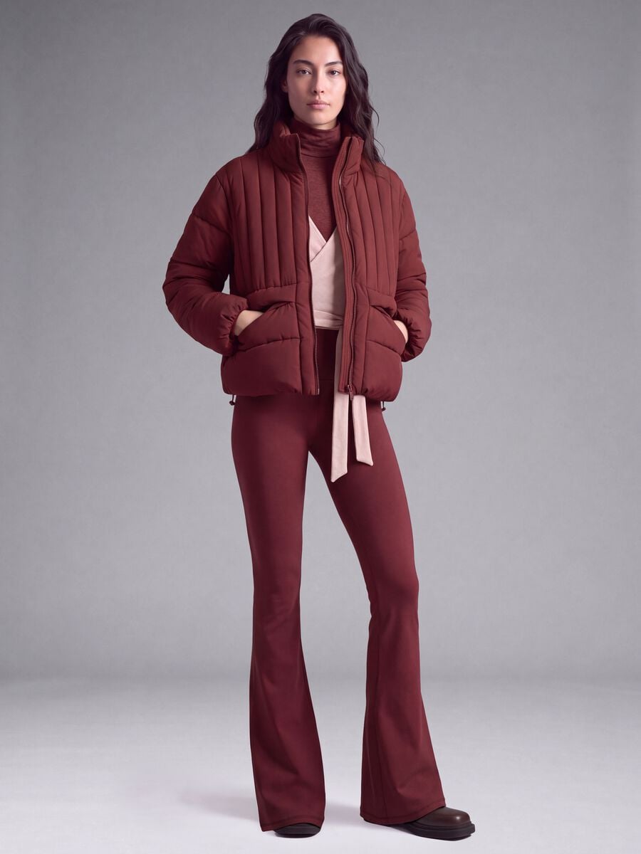 Giacca imbottita rossa con zip e collo alto ALTAVIA STUDIO_1