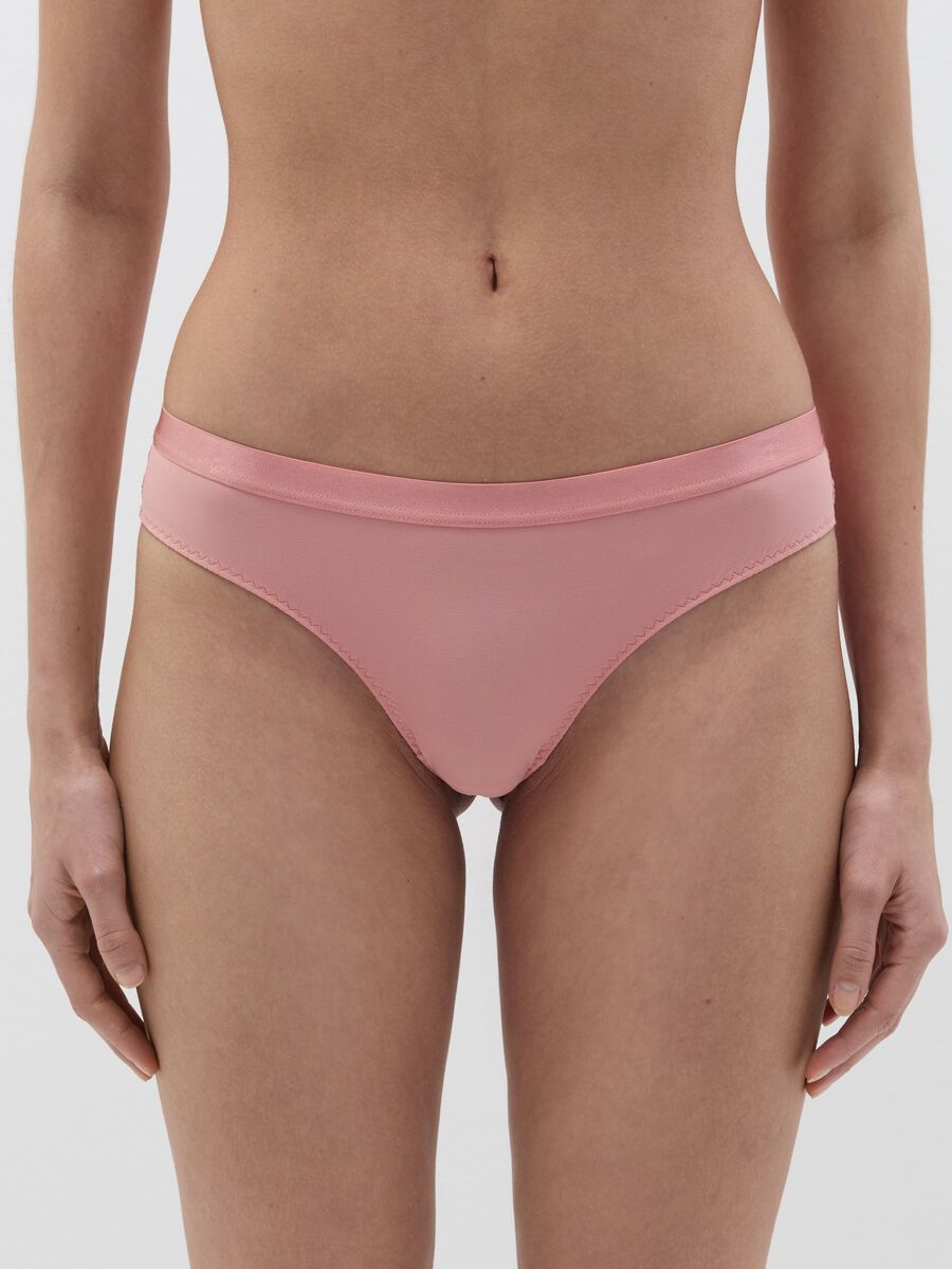 Microfibre Brazilian-cut briefs with lace back_2