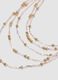 Multi-strand necklace with gold and pink beads_2