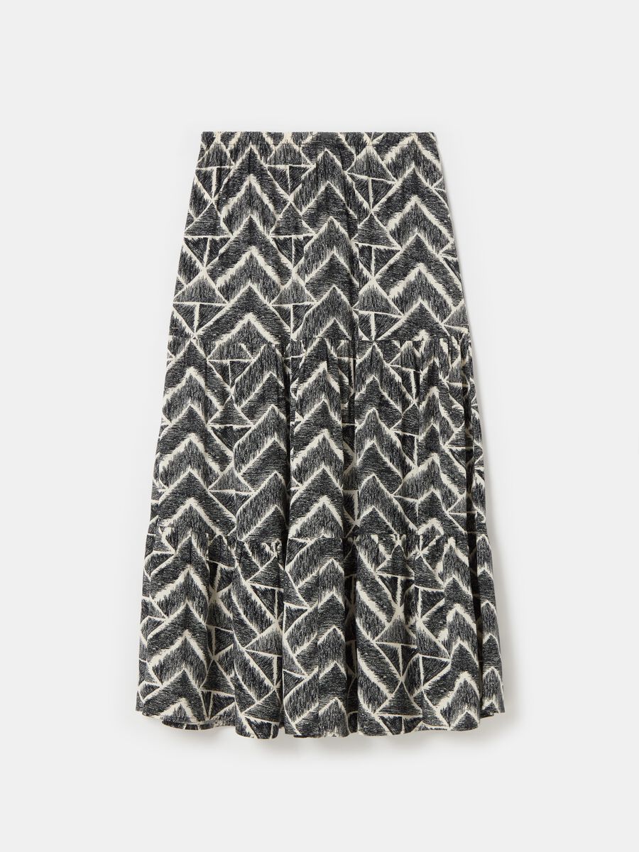 Long tiered skirt in viscose_4