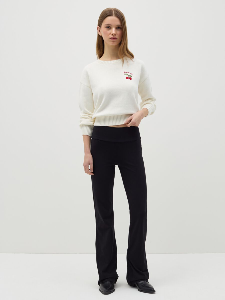 Pullover with cherries embroidery_1