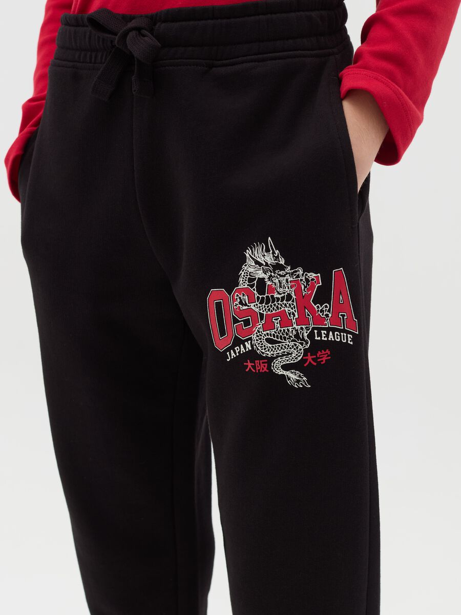 "Osaka Japan League” joggers with drawstring_2