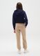 Girls' beige jogger trousers in cotton blend regular fit_1