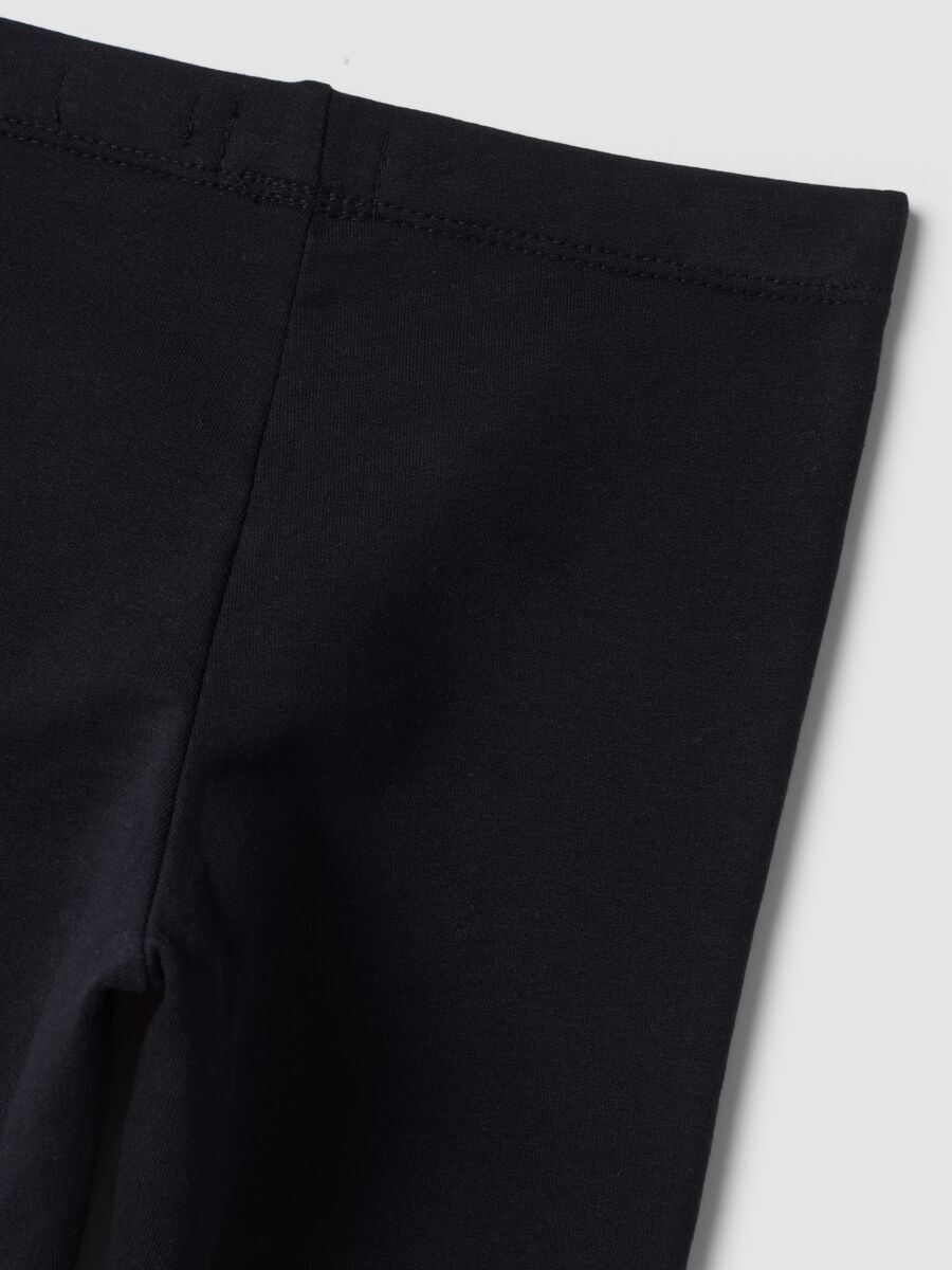 Leggings blu in cotone organico elasticizzato skinny fit_1