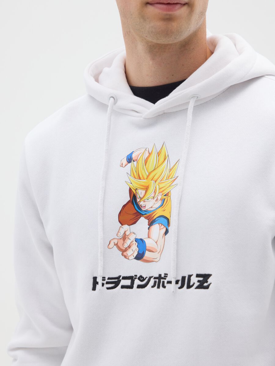 White Hoodie with Dragon Ball Z Print_3
