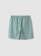 Green striped organic cotton pyjama shorts_5