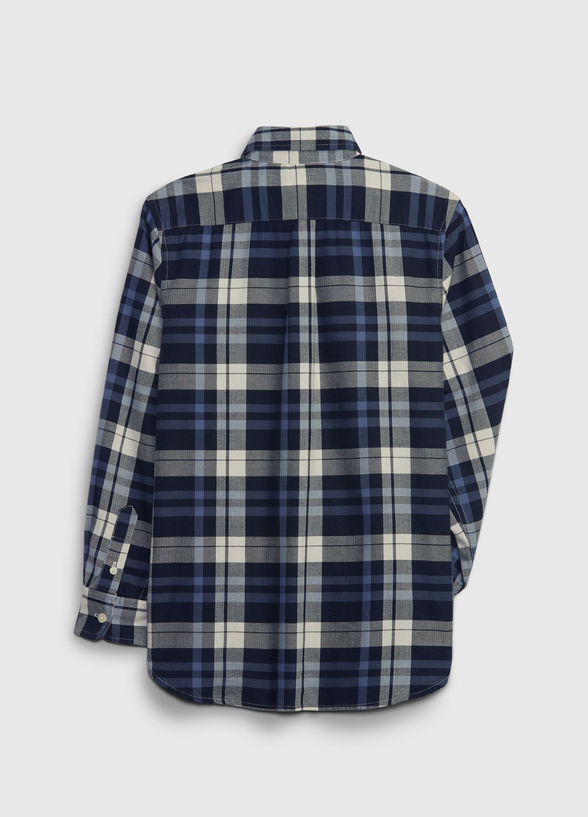 Camicia in popeline con stampa check