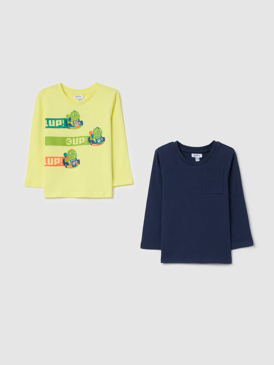 Two-pack long-sleeved T-shirt in cotton_0