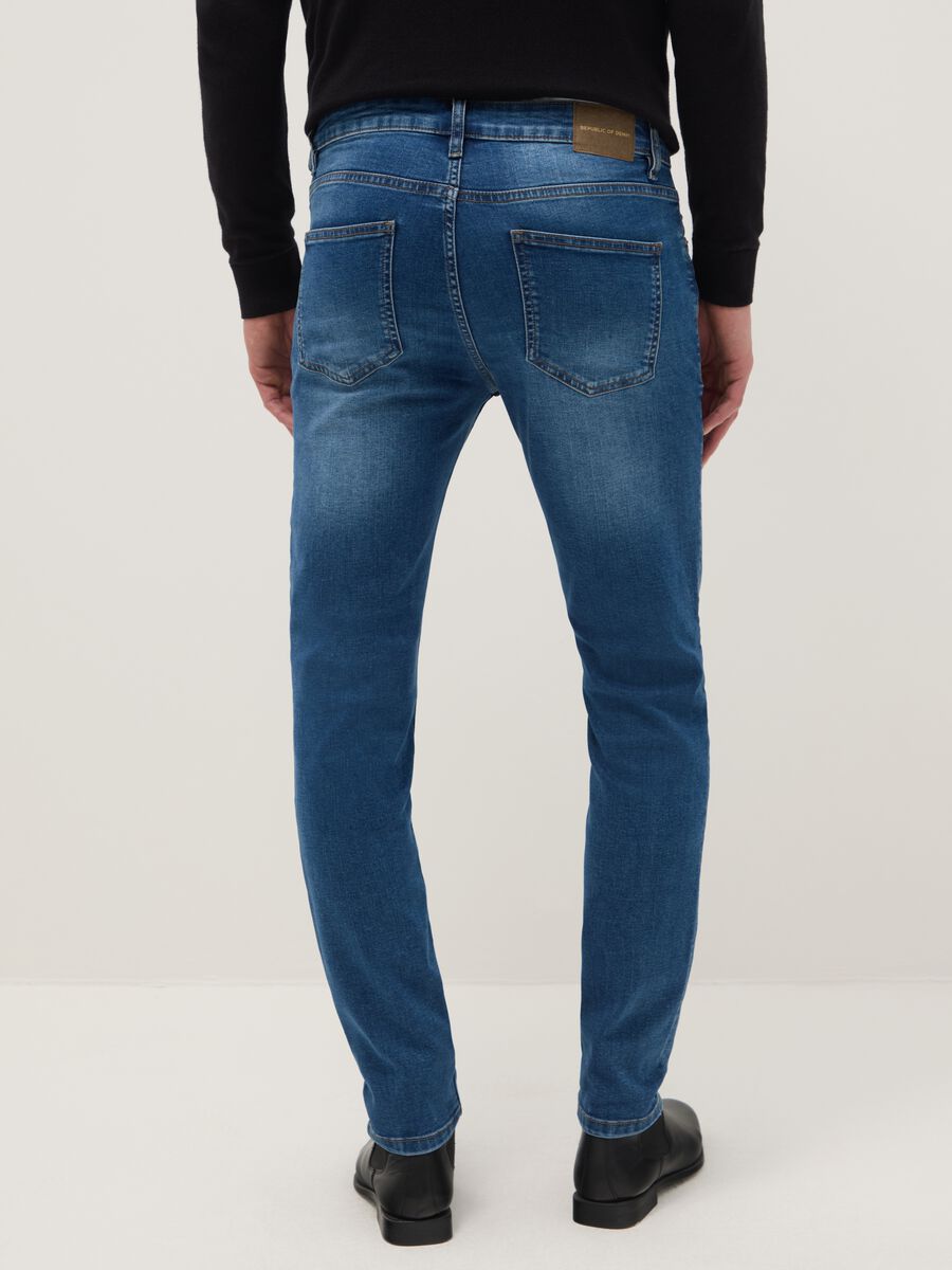 Blue Skinny Fit Stretch Cotton Jeans_2
