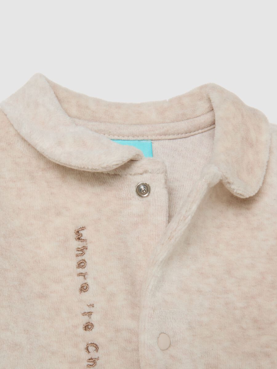 Beige Velour Onesie_3