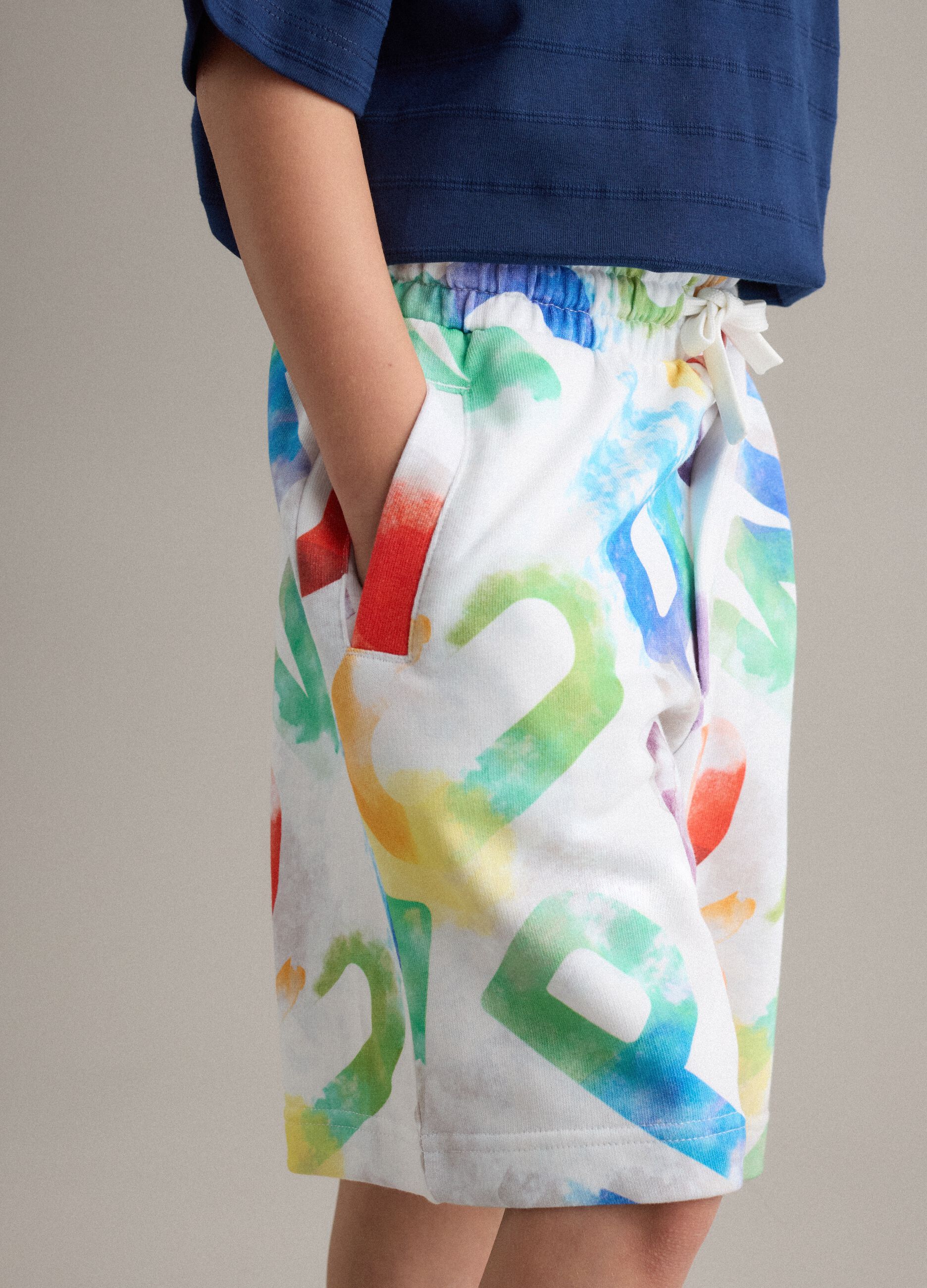 Multicolour pure cotton shorts