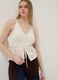 White pure cotton regular-fit top with openwork texture_0