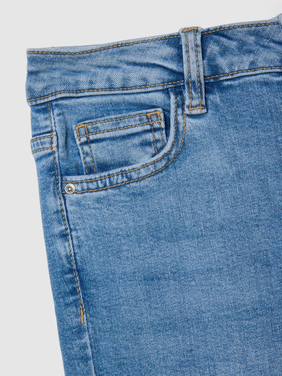 Jeans skinny azzurri in cotone elasticizzato_1