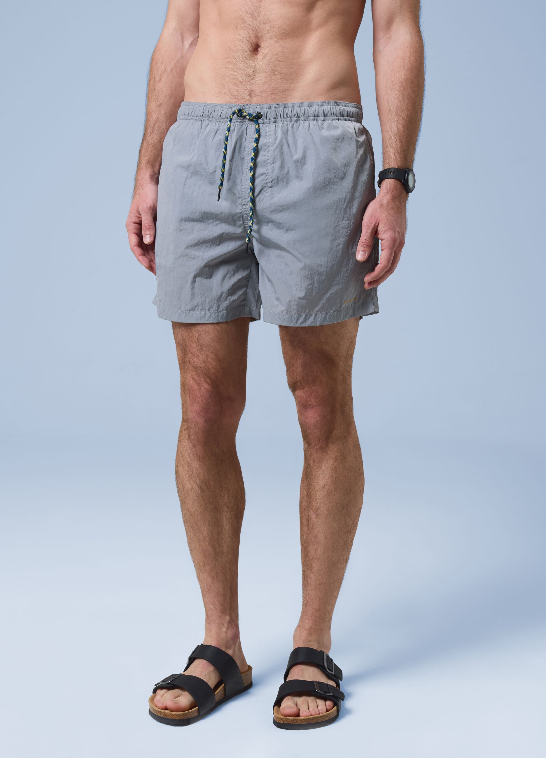 ALTAVIA SAILNG grey boxer swim shorts with elasticated waistband