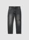 Regular-fit grey denim jeans in stretch cotton_0