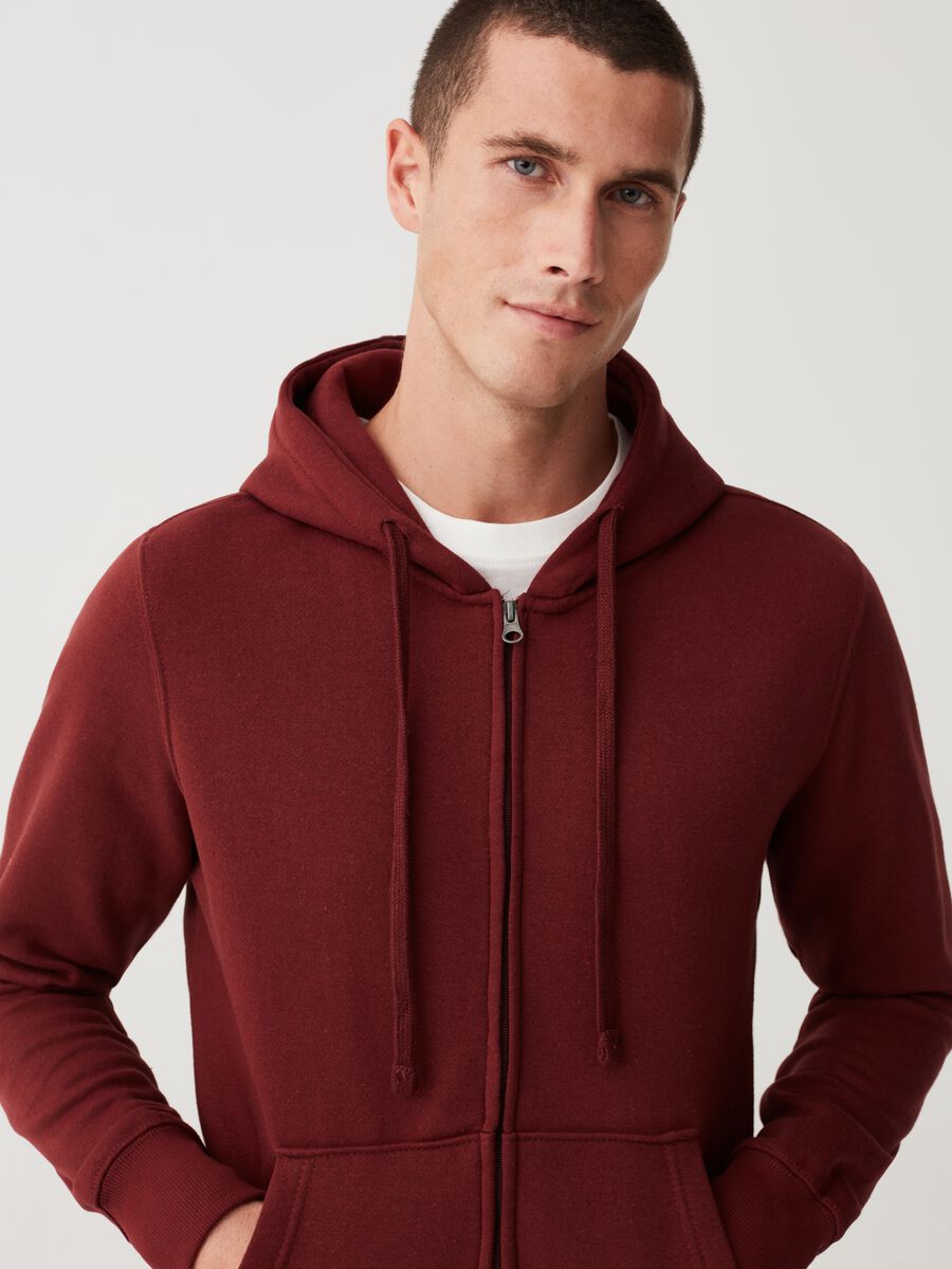 Hooded sweatshirt with zip closure_0