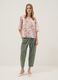 Pink pure cotton top with floral print_1