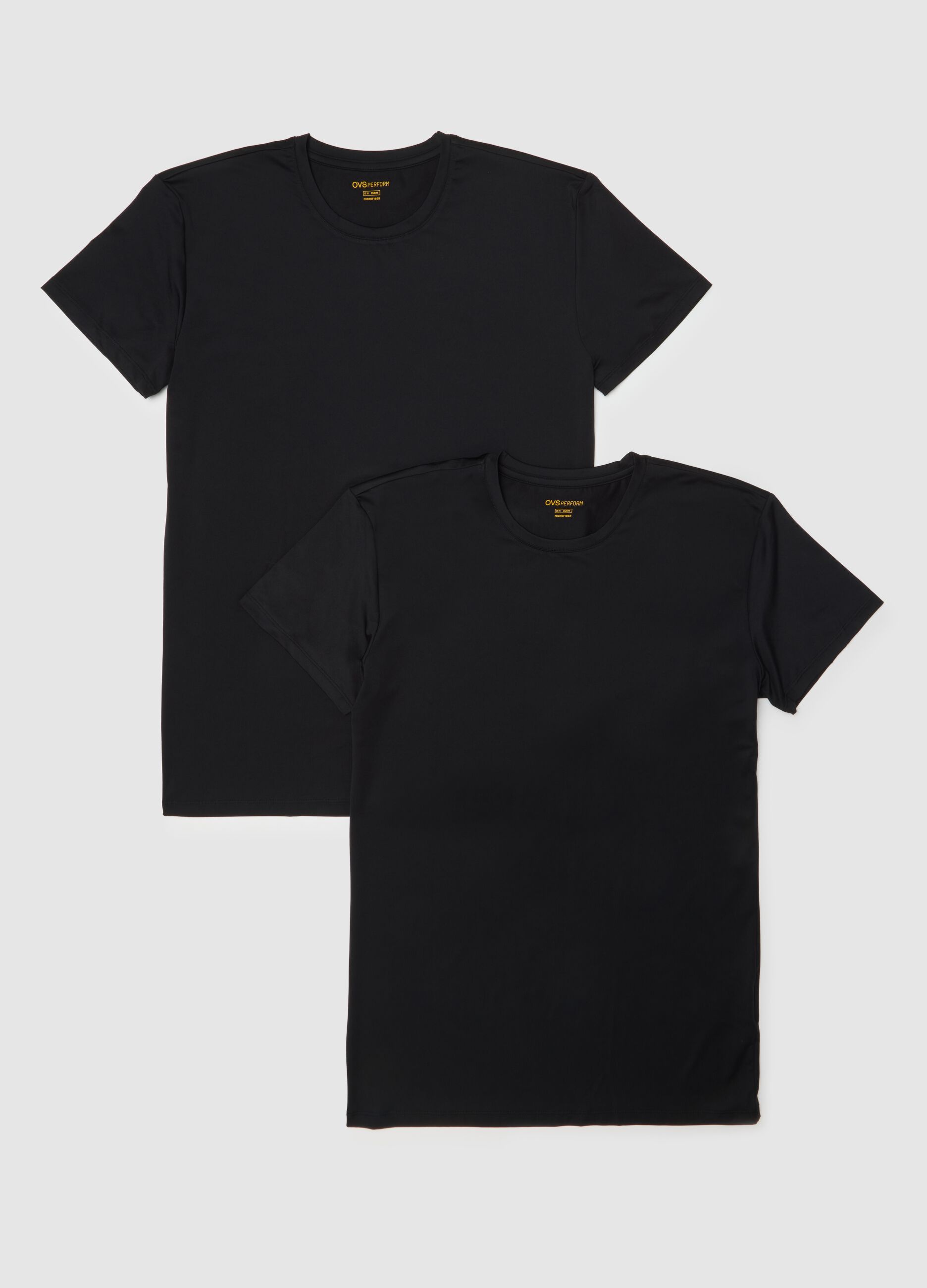 Twin pack of black microfiber t-shirts